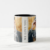 Beste Grampa van de wereld sinds 20XX Moderne Foto Tweekleurige Koffiemok (Center)