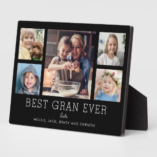 Beste Gran Ooit 5-Foto Collage Keepsake Custom Fotoplaat