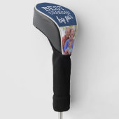 Beste Grandad by par Modern blauw Aangepaste foto Golfheadcover (Schuin)