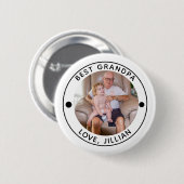 BESTE GRANDPA DOOR PAR FotoMonogram Ronde Button 5,7 Cm (Voorkant /achterkant)