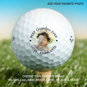 Beste GRANDPA ooit - Golf Lover Persoonlijke foto Golfballen