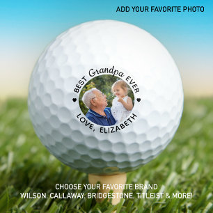 Beste GRANDPA ooit - Moderne - 12 Persoonlijke fot Golfballen