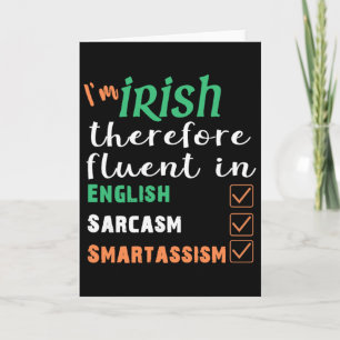Beste Grappige Ierse Spreker in Slimme St. Patrick Kaart