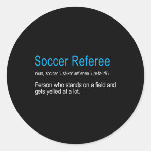 Beste grappige voetbal scheidsrechter definitie Fu Ronde Sticker