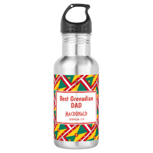 BESTE GRENADIAN DAD MOM Grenada Flag Gepersonalise Waterfles
