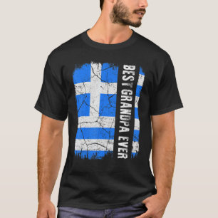 Beste Griekse opa ooit Griekse vlag Vaderdag T-shirt
