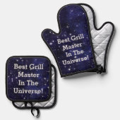 Beste Grill Master Oven Mitt en Pot Holders Set (Voorkant / Achterkant)