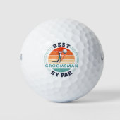 Beste Groomsman via Par Custom Retro Golfballen (Voorkant)