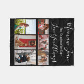 Beste grootmoeder ooit 6 foto collage wit zwart fleece deken (Voorkant (Horizontaal))