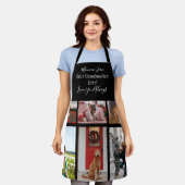 Beste grootmoeder ooit 6 fotocollage wit script schort (Gedragen)