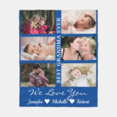 Beste grootmoeder ooit aangepaste foto's kleinkind fleece deken (Voorkant)