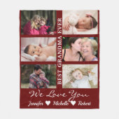 Beste grootmoeder ooit aangepaste foto's kleinkind fleece deken (Voorkant)