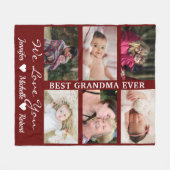 Beste grootmoeder ooit aangepaste foto's kleinkind fleece deken (Voorkant (Horizontaal))