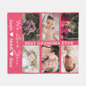 Beste grootmoeder ooit aangepaste foto's kleinkind fleece deken (Voorkant (Horizontaal))