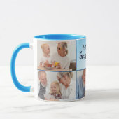 Beste Grootouders 5 Foto Collage Koffie Mok (Links)