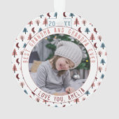 Beste grootouders Bomen Pastel Keepsake Foto Ornament (achterkant)