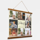 Beste grootouders Evers 8 Foto Beige Hangend Wandkleed (Gebogen)