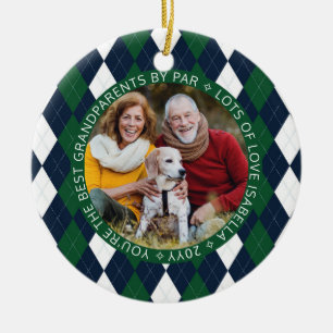 Beste grootouders, foto van Par Green Golf Argyle  Keramisch Ornament