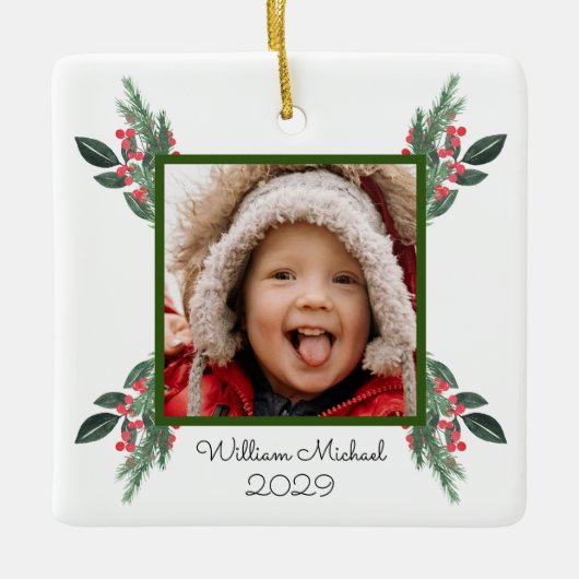 Beste grootouders met Kerstmis Keramisch Ornament (Voorkant)