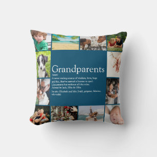 Beste grootouders ooit Definitie 12 Fotoblauw Kussen