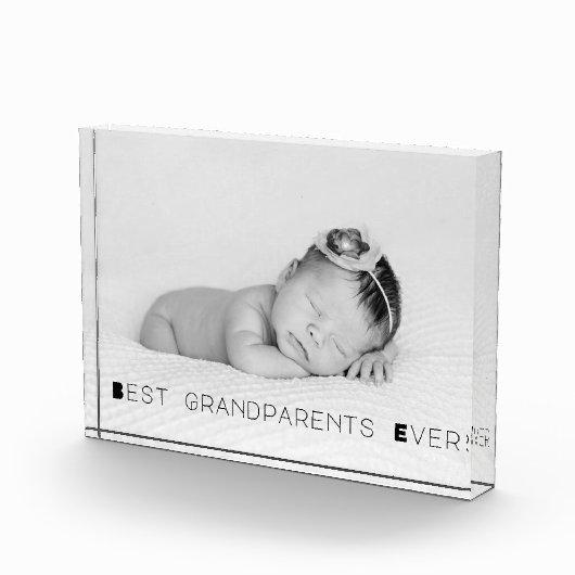 Beste grootouders ooit gepersonaliseerd fotoblok (Rechts)