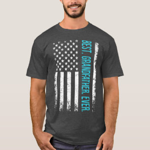 Beste grootvader ooit Amerikaanse vlag T-shirt