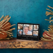 Beste grootvader ooit kleinkinderen fotocollage fotoplaat (Zijkant)