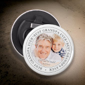 Beste grootvader ooit Moderne Klassieke foto Button Flesopener