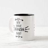 Beste grootvader ooit tweekleurige koffiemok (Voorkant links)