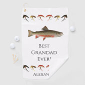 Beste grootvader ooit! Vissenvangers Golfhanddoek (Insitu)