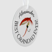 Beste grootvader ooit! Vissenvangers Ornament (voorkant)