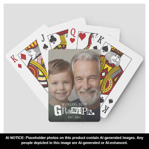 Beste Grootvader Ter Wereld Gevestigd Cadeau Voor Pokerkaarten
