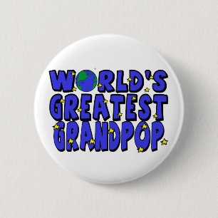 Beste Grootvader van de Wereld Ronde Button 5,7 Cm