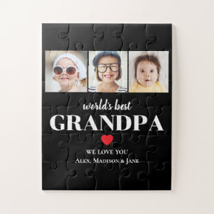 Beste Grootvader van de Wereld We houden van je 3 Legpuzzel