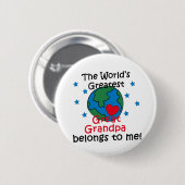Beste grootvader van mij ronde button 5,7 cm (Voorkant /achterkant)