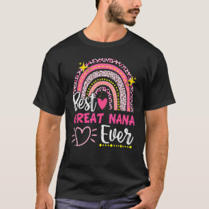 Beste Grote Nana Ooit Leopard Regenboog Nieuwe Oma T-shirt