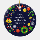 Beste grote opa ooit met Kerstmis 2 Keramisch Ornament (Achterkant)