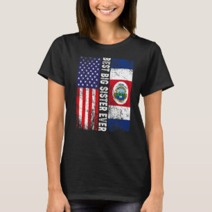 Beste grote zus ooit Moederdag Costa Rica US F T-shirt