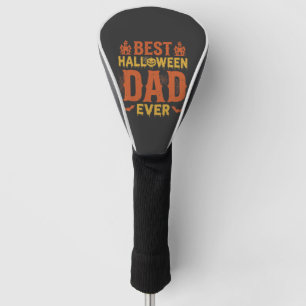Beste Halloween-vader ooit vintage versleten ontwe Golfheadcover