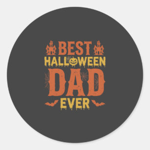 Beste Halloween-vader ooit vintage versleten ontwe Ronde Sticker