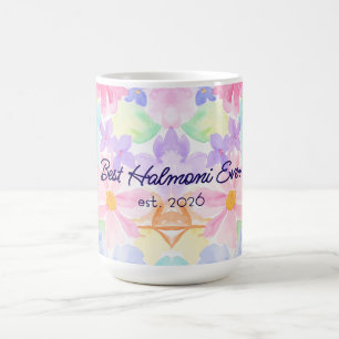 Beste Halmoni Moederdag Aquarel Bloemen  Koffiemok