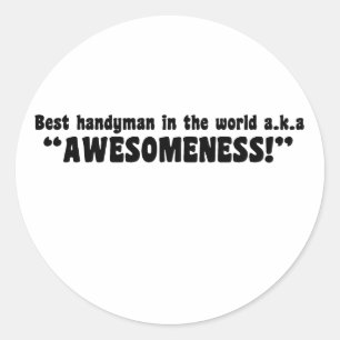 Beste handyman ter wereld... Vaderdag cadeau Ronde Sticker