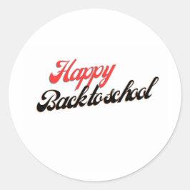 Beste Happy Back to School voor kinderen Meisjes B Ronde Sticker
