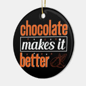 Beste Happy Chocolate Day Design Vector Keramisch Ornament (Links)