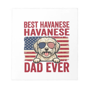 Beste Havanese Vader Ooit Patriottisch Hond Shirt  Notitieblok