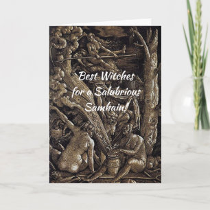 Beste heks Halloween Samhain-kaart 5x7 Kaart