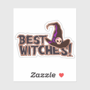 Beste heksen Halloween Pun Grappig Sticker