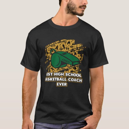 Beste High School basketbalcoach ooit Coaching H T-shirt (Voorkant)
