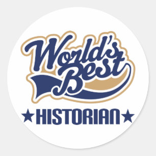 Beste historicus van werelden ronde sticker