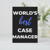 Beste Hoesje Manager ter wereld Bedankkaart (Staand voorkant)